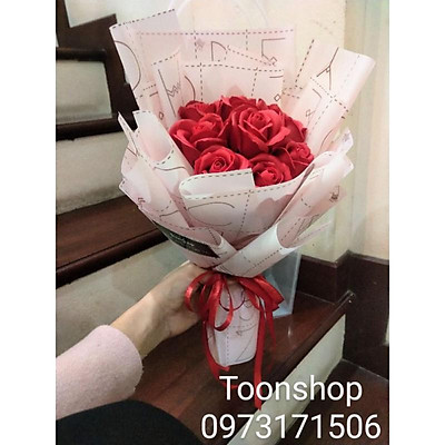 Mua Bó hoa hồng sáp đỏ 9 bông - Không giỏ tại ToonShop Hoa Nghệ ...