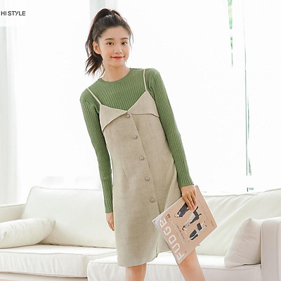 Giảm giá Váy yếm cổ chữ v mt184 jenny sizesml đenanhthu  BeeCost