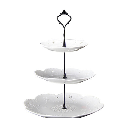 Gold 3 Tier Cake Plate Stand 17