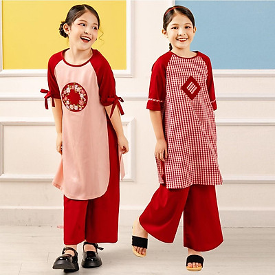 Mua Áo Dài Tết Cách Tân Màu Đỏ Cho Bé Gái, Bé Trai Econice G2. Size Váy Trẻ  Em 3, 4, 5, 6, 7, 8, 9, 10, 11, 12 Tuổi | Tiki