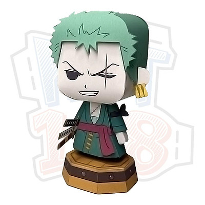 Mua Mô Hình Giấy Anime Chibi Roronoa Zoro - One Piece + Kit Mô Hình Hộp  Trang Trí | Tiki