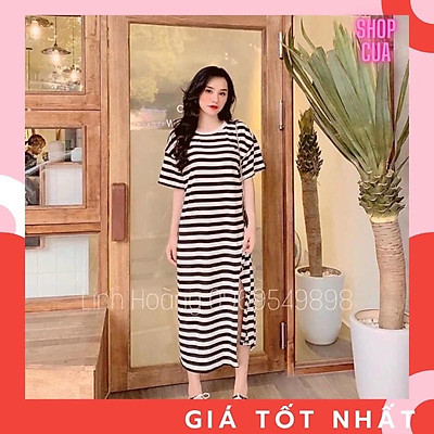 Váy suông công sở kẻ sọc ngang V302 ở Hải Phòng  Váy suông Kẻ sọc Thời  trang