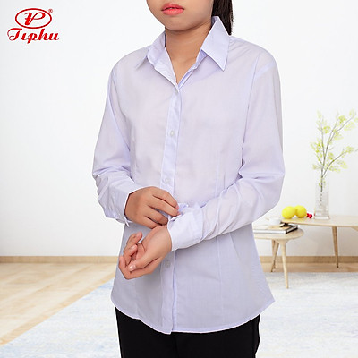 Mua Áo Trắng Học Sinh, Sơ Mi Đi Học Tay Ngắn Cho Bé Gái Lớp 1 Trở Lên, Vải  Kt Silk Thoáng Mát - Tay Dài - 6Xl (55-60Kg) Tại Ti Phu Shop | Tiki