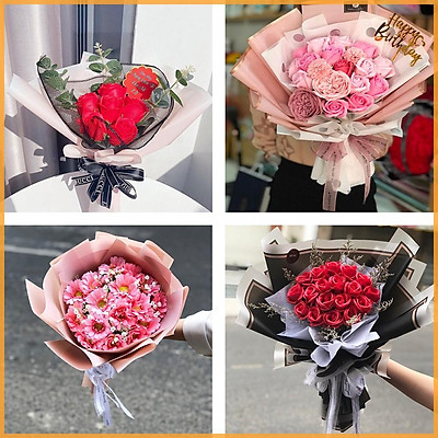 Bó 10 bông hoa hồng sáp nhũ kim tuyến hoa sáp tặng mẹ 8 3 đẹp hoa tặng sinh  nhật quà tặng bạn gái tặng người yêu bó hoa hồng sáp nhũ