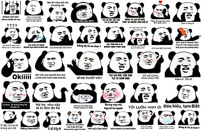 Mua sticker set 60 ảnh Meme Gấu Trúc bựa. cute. hài hước tại ...