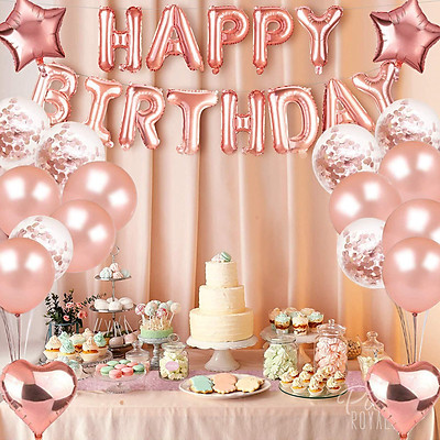 Mua Rose Gold Birthday Party Decorations Set Girls Women Baby ...