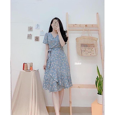 Đầm voan hoa bèo vải voan cát  ANNCOMVN