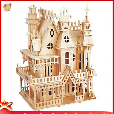 Mô hình lắp ráp bằng gỗ 3D Mô hình LÂU ĐÀI MA THUẬT MAGIC CASTLE KÈM