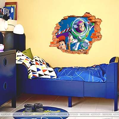 Mua Decal Dán Tường 3D Hình TOY STORY NGÒM NGÓ | Decal Dán Tường ...