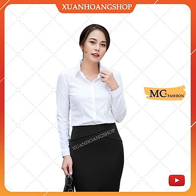 Mua Áo Sơ Mi Nữ Trắng Mc Fashion, Kiểu Công Sở, Tay Ngắn Cộc - Lỡ - Dài, Cổ  Đức, Vải Lụa, Màu Đẹp, Không Nhăn, A0074 | Tiki