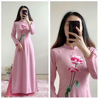 Mua Áo Dài Lụa Tây Thi Thêu Hoa Hồng | Tiki