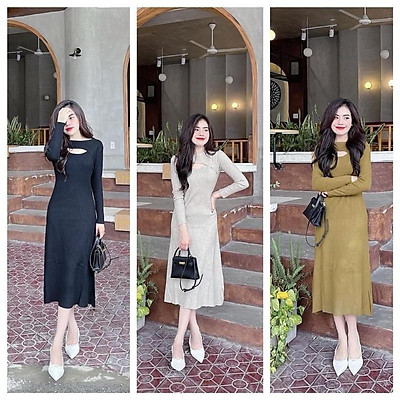 Váy Đầm Nữ Mùa Đông Dài Dáng Xòe  Váy Len Nữ Đẹp Dự Tiệc ĐI Làm ĐI chơi   Giá Tiki khuyến mãi 250000đ  Mua ngay  Tư vấn mua