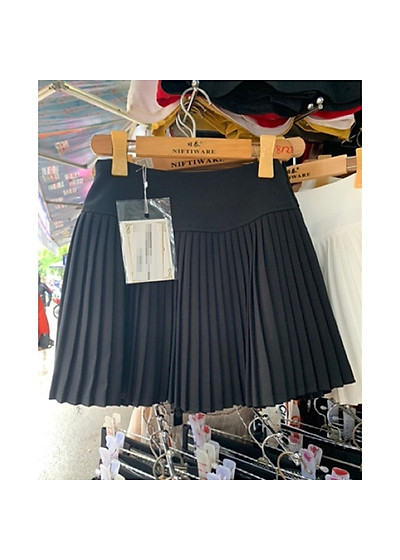 Chân Váy Xếp Ly Công Sở NK Fashion Thiết Kế Dáng Dài Basic Dập Ly Nhỏ