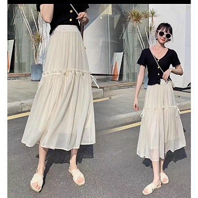 SONO  Chân váy chất thô hoa