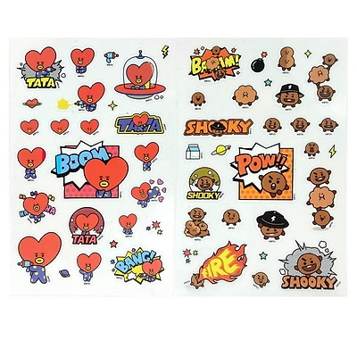 Mua Sticker Bt21 A5 - Tata & Shooky | Tiki