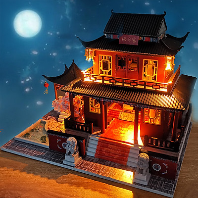 Trang trí tiểu cảnh nhà cổ Trung Quốc đầy nét cổ điển và lịch sử