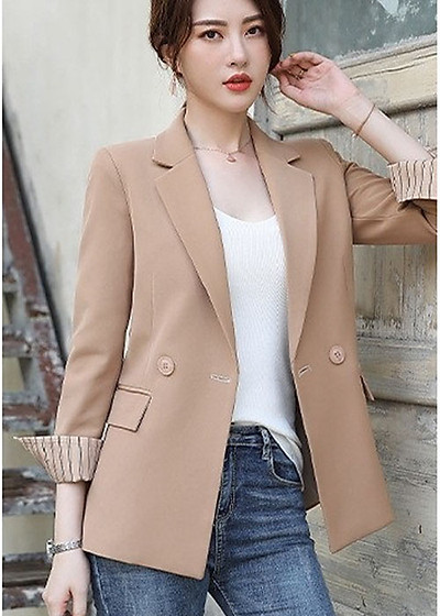 Áo Vest Blazer Nam Tay Dài Trơn Form Fitted  10F21VES006
