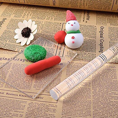 7 Acrylic Roller Rolling Pin Polymer Clay DIY Art Craft Accessory