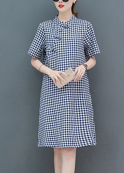 Đầm Suông Caro Màu Vàng Xanh