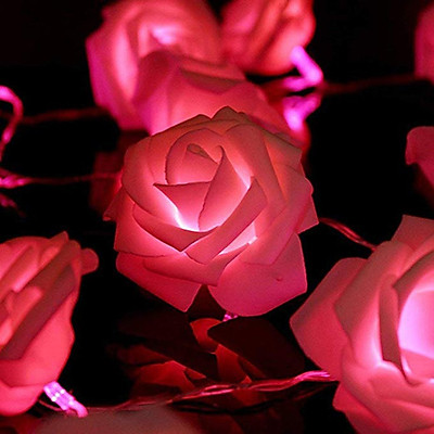 Mua LED Rose Flower String Lights Battery Powered Wedding ...