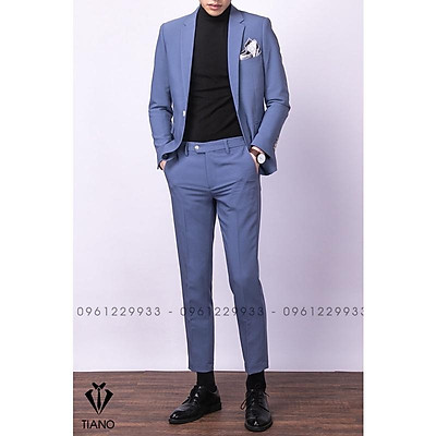 Bộ vets nam Hàn Quốc màu xanh than 2 cúcHai TaiLor