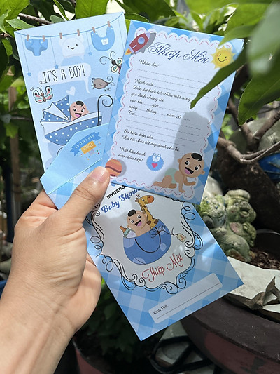 Mua Thiệp Mời Thôi Nôi, Thiệp Mời Sinh Nhật, đầy tháng bé trai (set 20 cái) tại sáng tạo mới | Tiki Mua Thiệp Mời Thôi Nôi, Thiệp Mời Sinh Nhật, đầy tháng bé trai (set 20 cái) tại sáng tạo mới | Tiki
