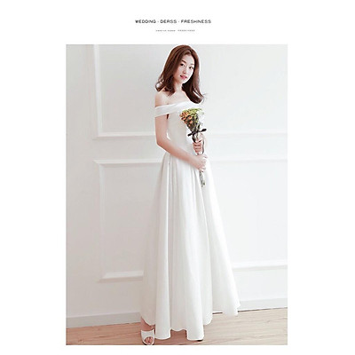 Đầm Voan Maxi Tiểu Thư Váy Trễ Vai Trắng Đầm Xòe SAVVY Dress  HolCim   Kênh Xây Dựng Và Nội Thất