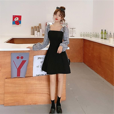 Mua Váy dự tiệc tiểu thư tay bồng kẻ caro dáng đẹp Quảng Châu  Tiki
