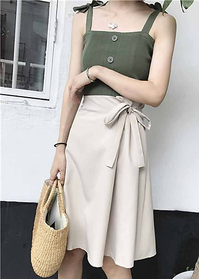Chân Váy Thắt Dây Mini ALine Skirt  SomeHow