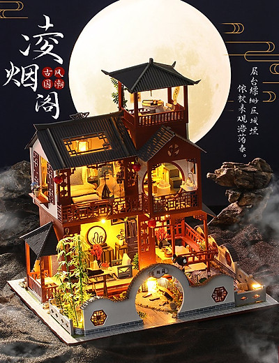Nhà Cổ Trang Trung Quốc  Mô hình nhà giấy 3D  Shopee Việt Nam