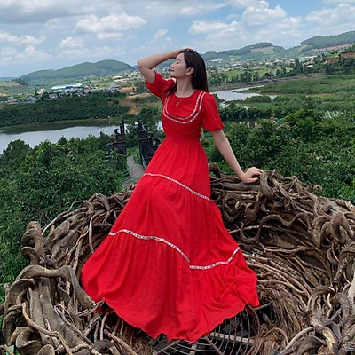 Mua Váy Phong Cách Boho Màu Đỏ  Tiki