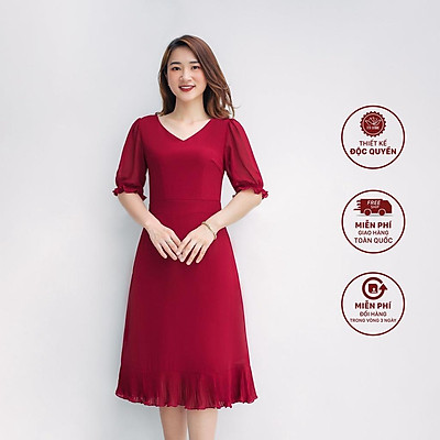 9 mẫu váy đỏ xinh ngất lại chẳng kén dáng chị em tia gấp để Tết này diện  lên ai cũng khen xinh  GUUvn