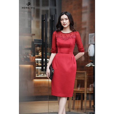 BELY  V710  Váy đầm midi dạ tiệc thiết kế cúp ngực pha lưới  Đỏ mận Đen   Bely  Thời trang cao cấp Bely