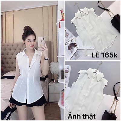 Thủy Top Mai Ngô mặc áo sơ mi trắng vẫn sexy ngất ngây