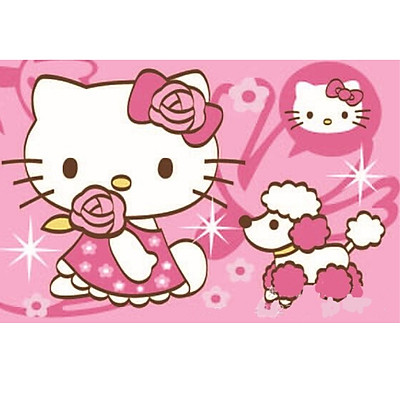 Tranh tô màu Hello Kitty đơn giản đẹp nhất cho bé yêu