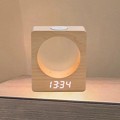 Mua Alarm Clock Wooden Decor Modern Digital LED for Living Room ...