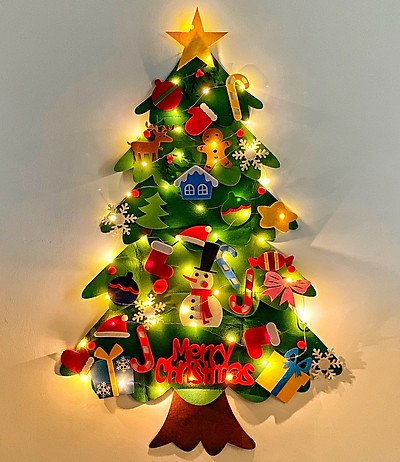 Mua Cây thông Noel dán tường 32 chi tiết bằng vải dạ tại Giáo cụ ...