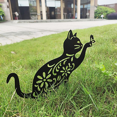 Mua Animal Silhouette Garden Stake, Cat Shaped Yard Decoration ...