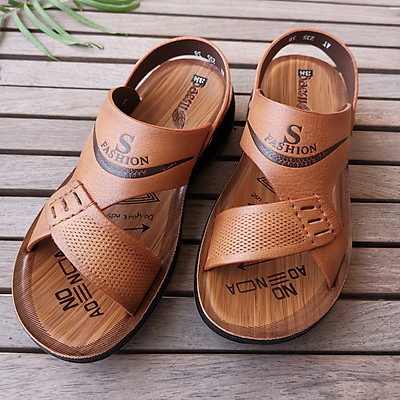 Mua Giày Sandal nam da bò thật dép quai hậu nam da thật - DQH.235 ...