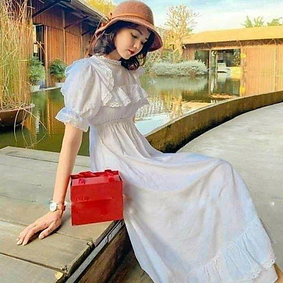 đầm suông bigsize đầm nữ đầm dự tiệc sang trọng đầm thiết kế đầm cổ vuông  đầm dài qua gối đầm vintage váy đi chơi đầm khoét eo váy dài váy công