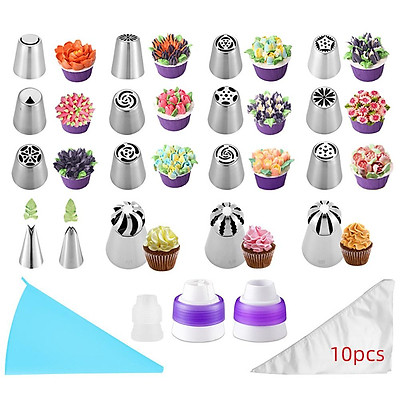 Mua Co 31pcs Russian Piping Nozzles Set Stainless Steel Seamless ...