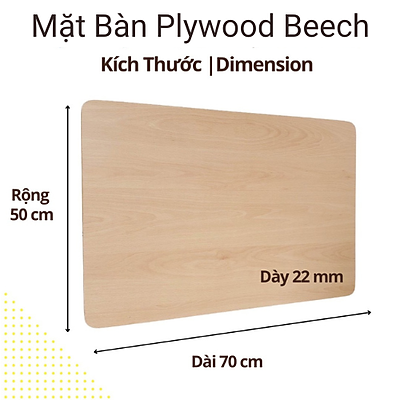 Mua Mặt Bàn Gỗ Đẹp, 70 X 50 Cm, Dày 22Mm , Plywood Beech Phủ Laminate Chống  Trầy 2 Mặt Plyconcept (Không Kèm Chân Bàn) Tại Mipumade | Tiki