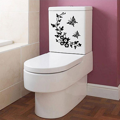 Mua Decal Dán Bồn Toilet Trang Trí Nhà Vệ Sinh - Đen | Tiki