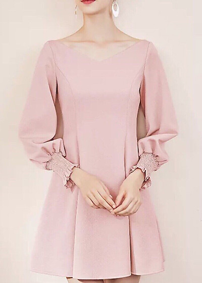 Đầm dạ hội ngắn màu hồng pastel bán với giá cực rẻ