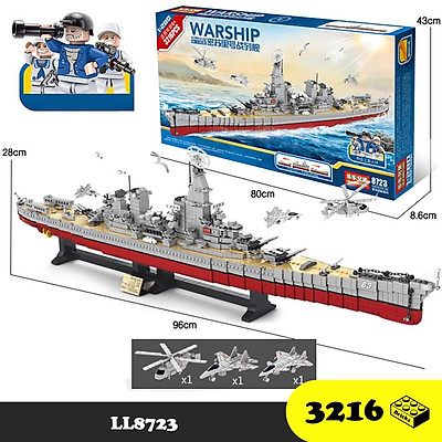 Đồ chơi Lắp ráp Tàu chiến Hoa Kỳ Fletcher Panlos 637006 USA Battleship  Xếp hình thông