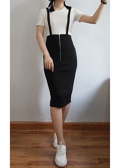 Chân váy ngắn khóa kéo trước CV0305  Thời trang công sở KK Fashion