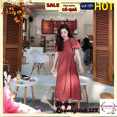 Đầm Suông Đũi V940 MICHI House Váy Xuông Thiết Kế Cổ V Tay Bồng Dáng Ngắn  Mặc Bầu Xinh Freesize Bigsize
