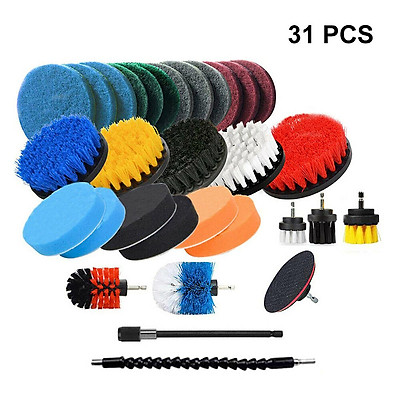 Drill Brushes Set 3pcs Tile Grout Power Scrubber Cleaner Spin Tub