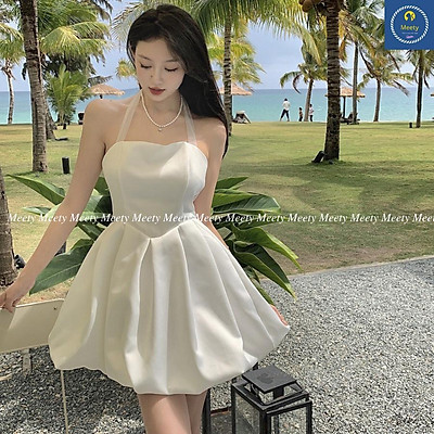 Đầm dự tiệc phối nơ sau lưng KK10602  Thời trang công sở KK Fashion