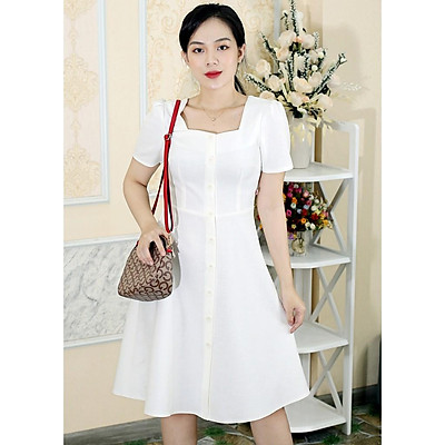 Đầm Hoa Cổ Chữ U  mới về